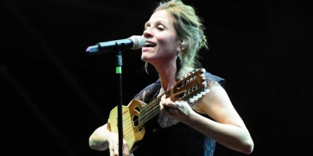 Marcela Morelo en el aniversario de Salliqueló