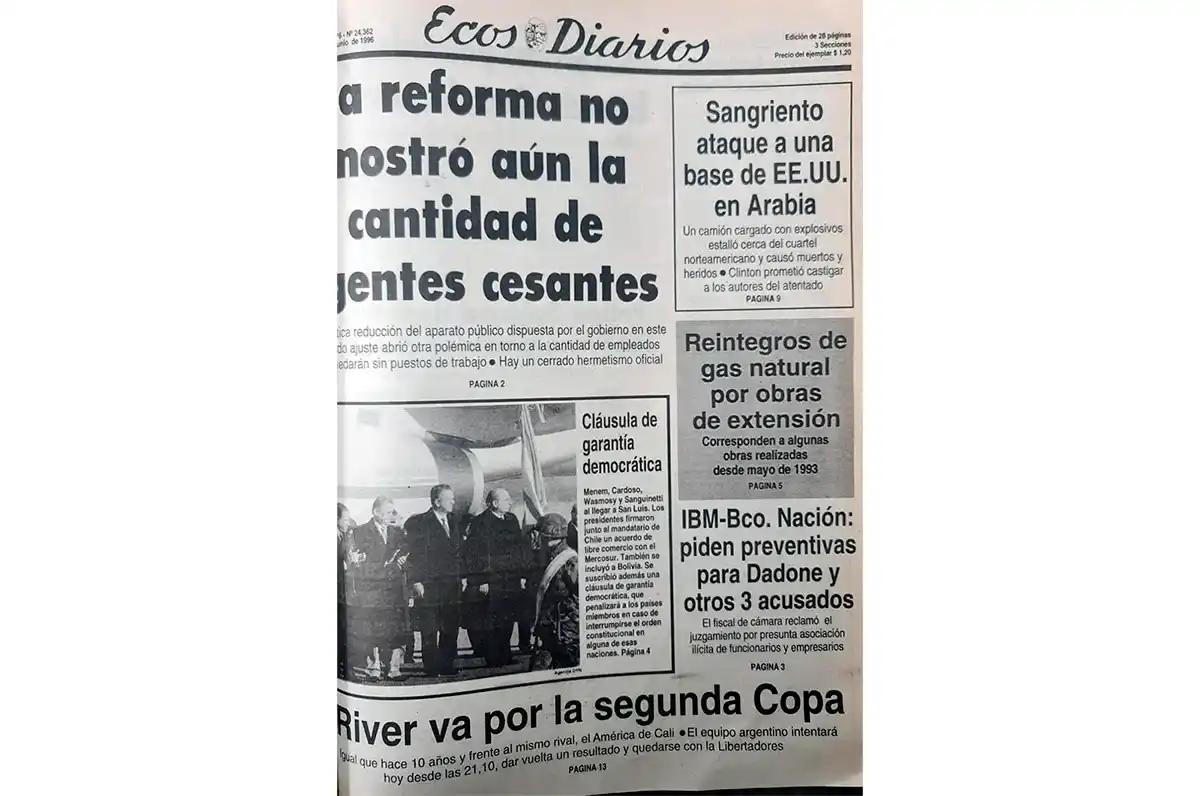 Miércoles 26 de junio de 1996