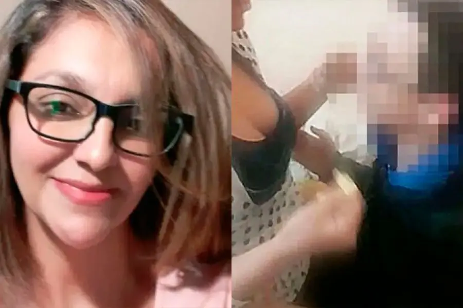 Indignante: la portera de una escuela se grabó abusando de un alumno y un amigo difundió el video por WhatsApp