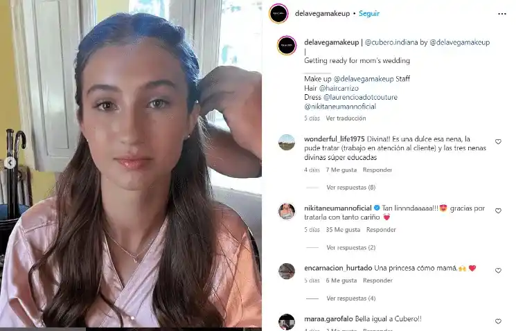 comentario de Nicole Neumann a su hija