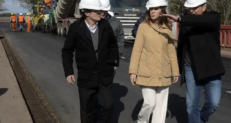 Vidal recorrió obra de la ruta 191 en Arrecifes