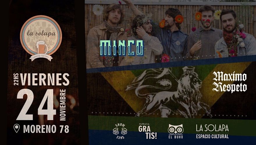 ¿Tenés planes para esta noche?: dos bandas tocarán gratis en La Solapa