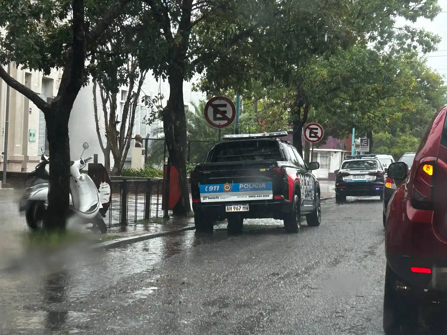 patrullero en la escuela Alberdi