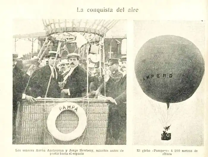 El millonario que cruzó el Río de la Plata en globo, aterrizó a puro pataleo y entró en la historia de la aviación