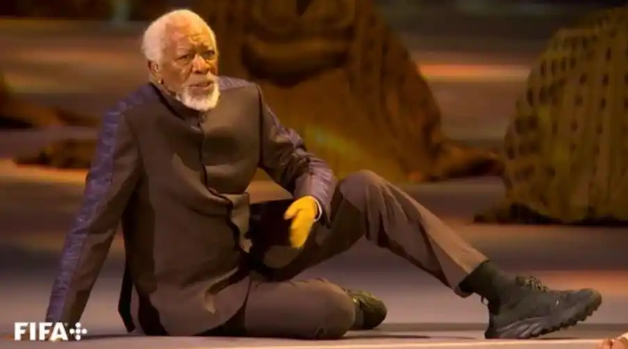 Morgan Freeman sorprendió en la inauguración del Mundial de Qatar 2022