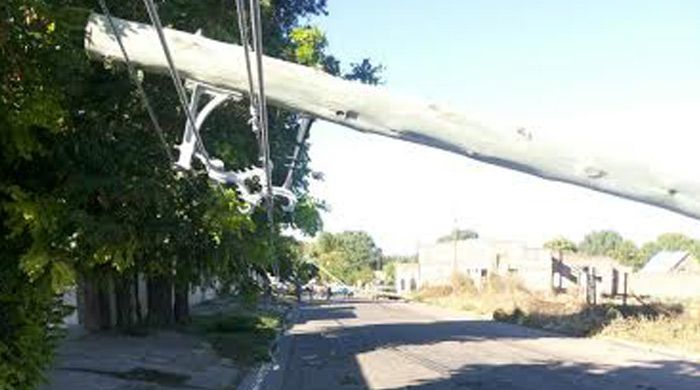 Bahía Blanca: Fuerte temporal con voladuras de techos y árboles caídos