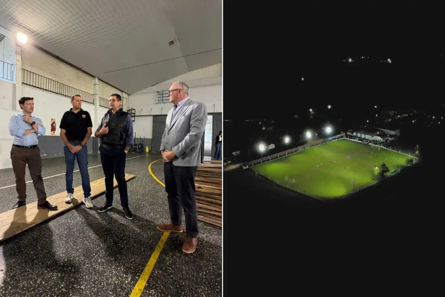 Enersa mejoró la iluminación en clubes de Pueblo Liebig y Aldea San Antonio