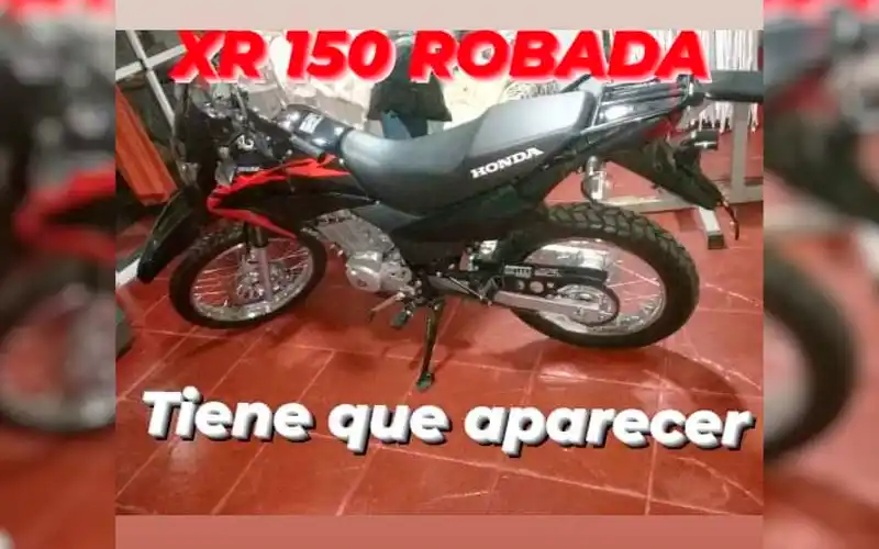 Buscan moto XR 150