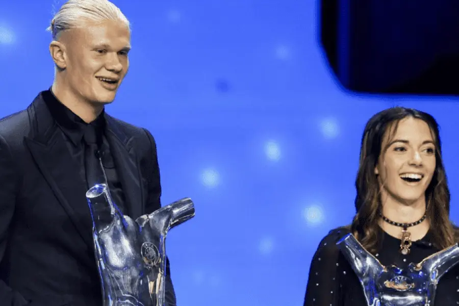 Haaland le arrebató un premio a Lionel Messi: el noruego es el mejor jugador del año para UEFA