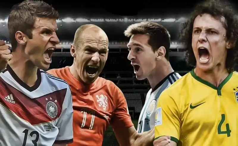 Brasil 2014: Brasil-Alemania y  Argentina-Holanda las Semifinales