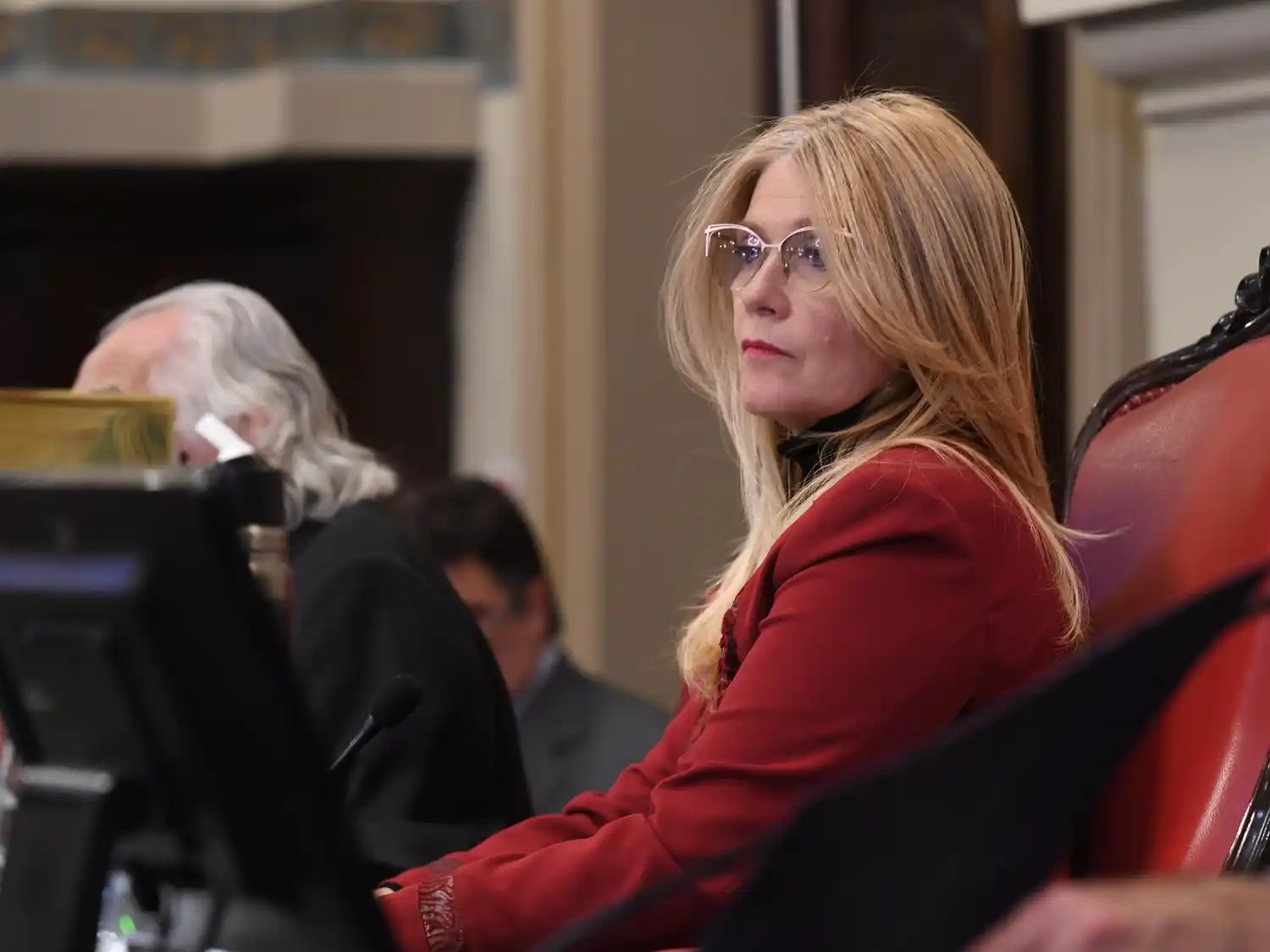 Verónica Magario presidiendo la sesión del pasado jueves 2 de octubre.