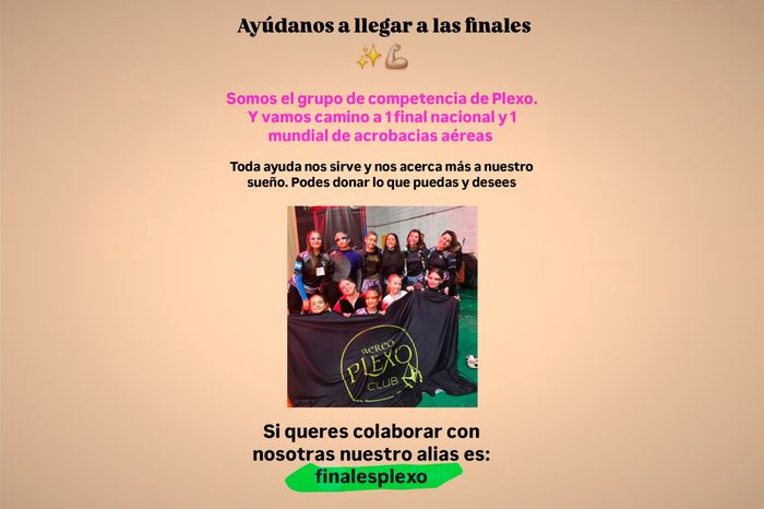 Eliana Maldonado - Referente de Aéreo Plexo Club Están recaudando fondos para la final nacional y el mundial de acrobacias aéreas - 1