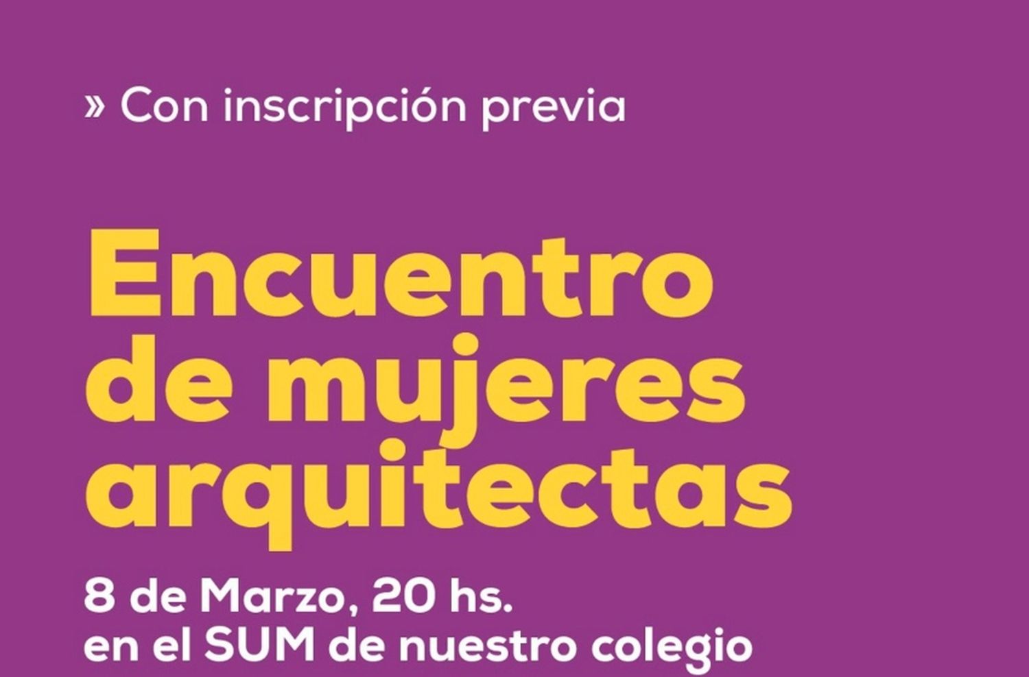 8M: encuentro de mujeres arquitectas