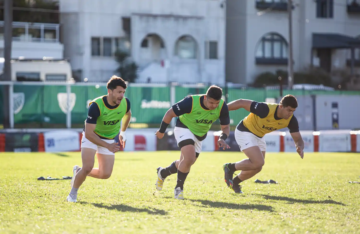 Los Pumas tuvieron su primera práctica en Sudáfrica