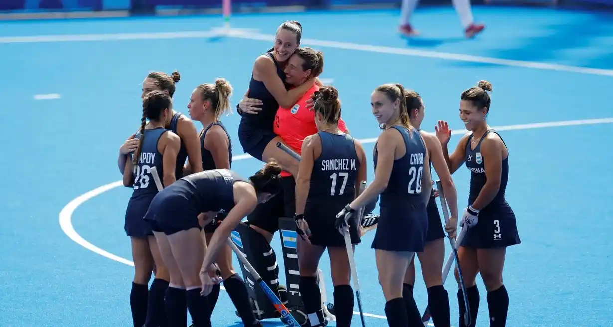 El festejo de las argentinas. Crédito: Adnan Abidi/Reuters