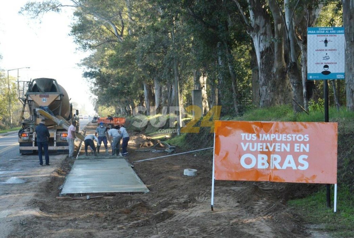 Comenzaron las obras en Avenida Santa Fe: construcción de senda, nueva iluminación led y bacheo