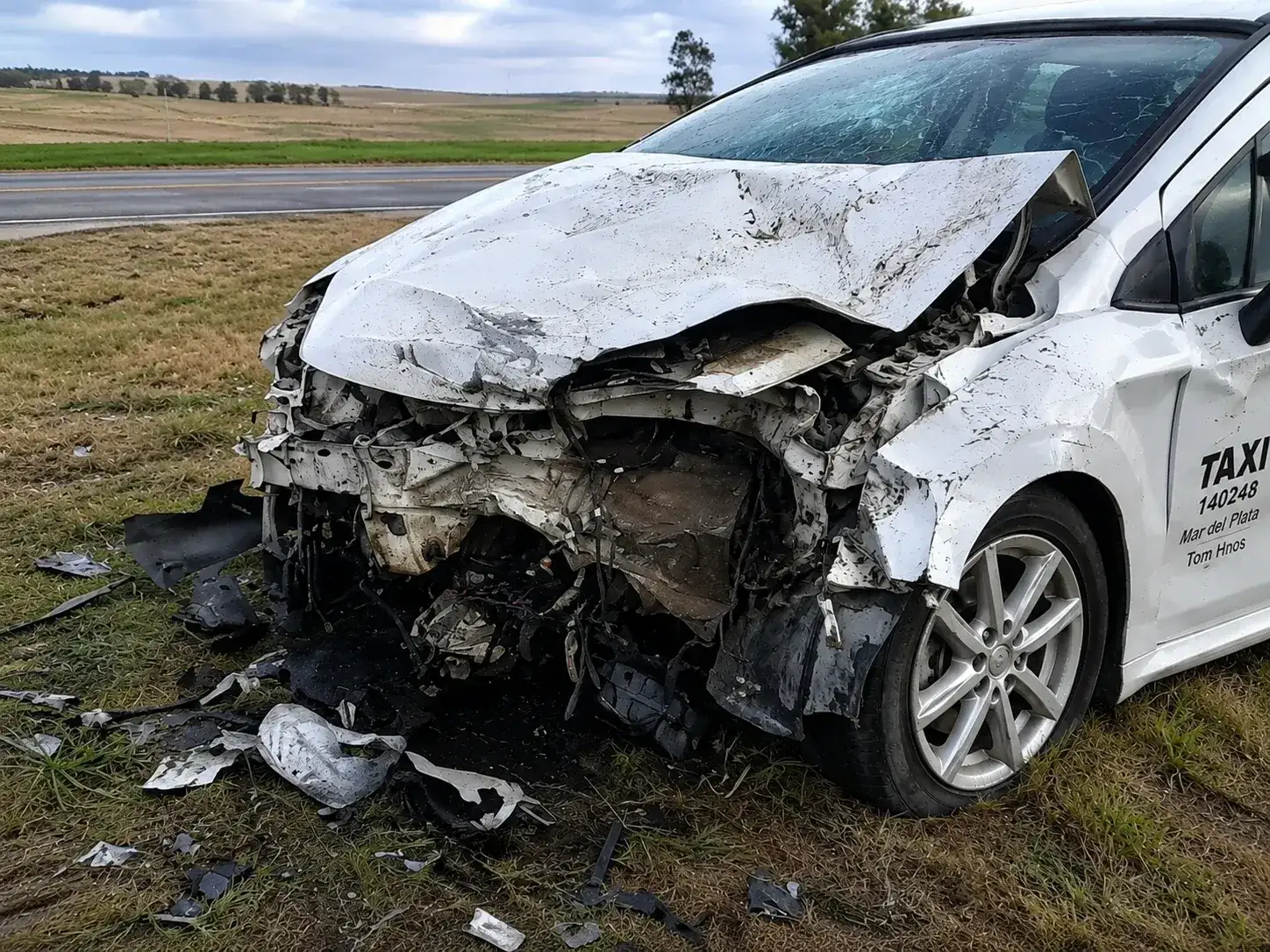 El accidente ocurrió a la altura del kilómetro 17 de la Ruta 88