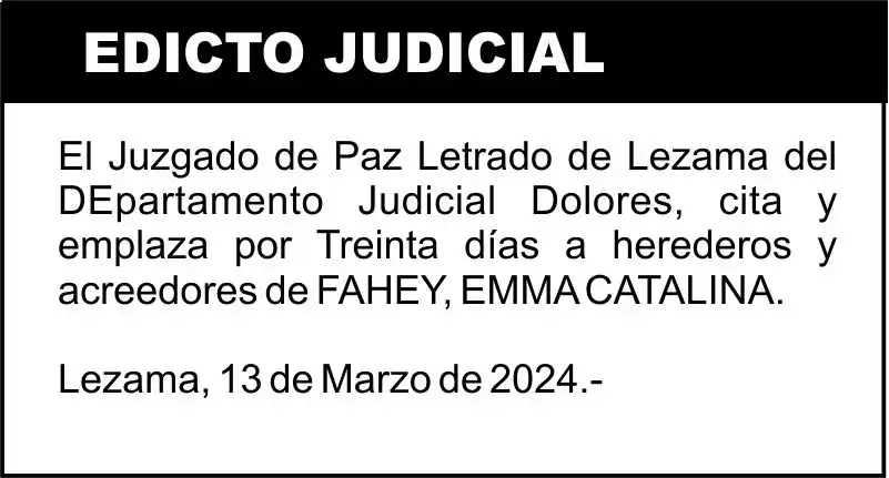 EDICTO