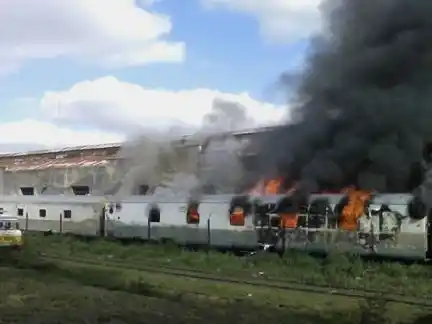 Menores provocaron un incendio del ferrocarril en Paraná