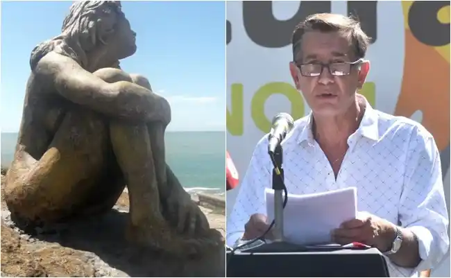 El autor de la escultura misteriosa de Mar del Plata develó su identidad