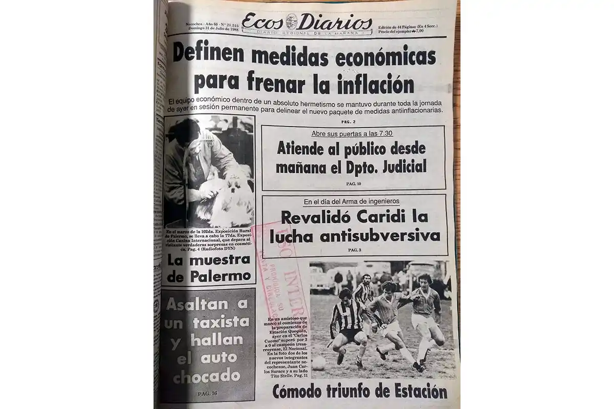 Sábado 30 de julio de 1988