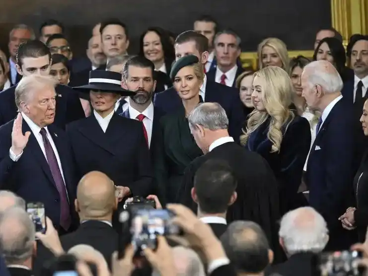 Donald Trump en la toma de posesión