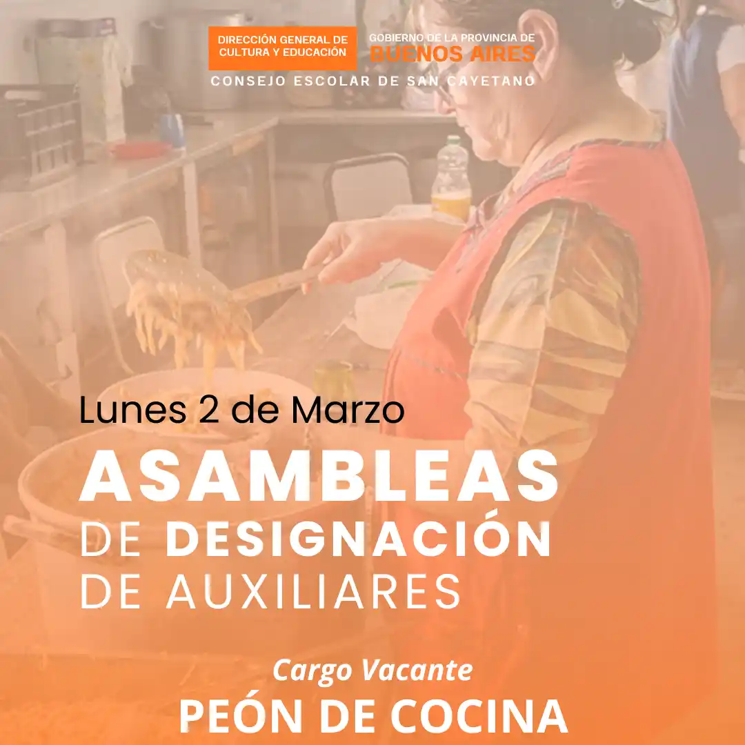 Asamblea. Se designará el puesto el 2 de marzo