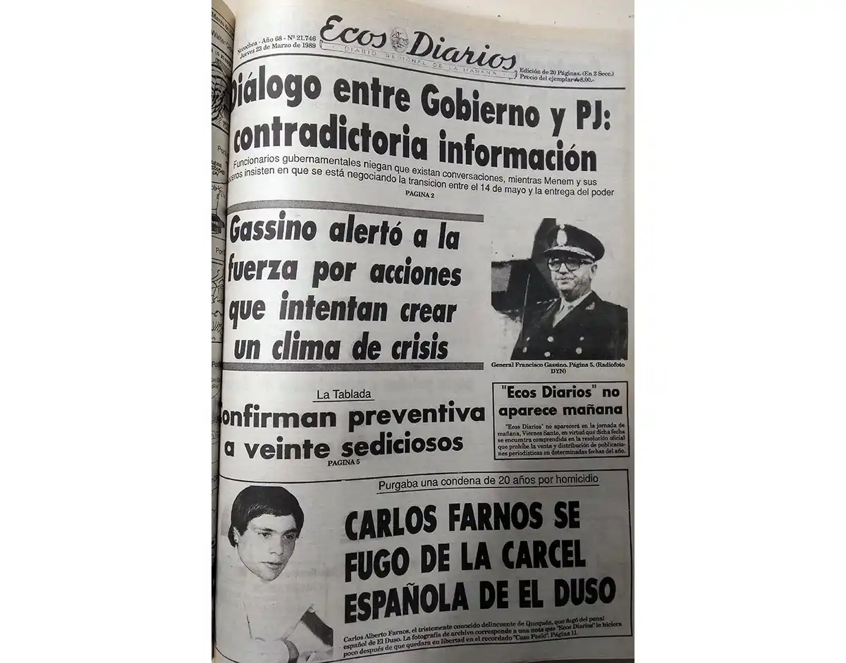 Jueves 23 de marzo de 1989