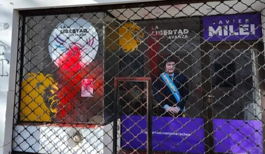 Así quedó el local de LLA en Necochea