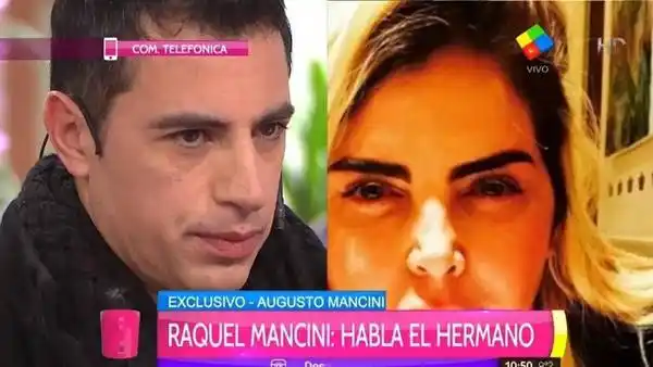 Un falso amigo de Raquel Mancini fue a la TV y su hermano explotó