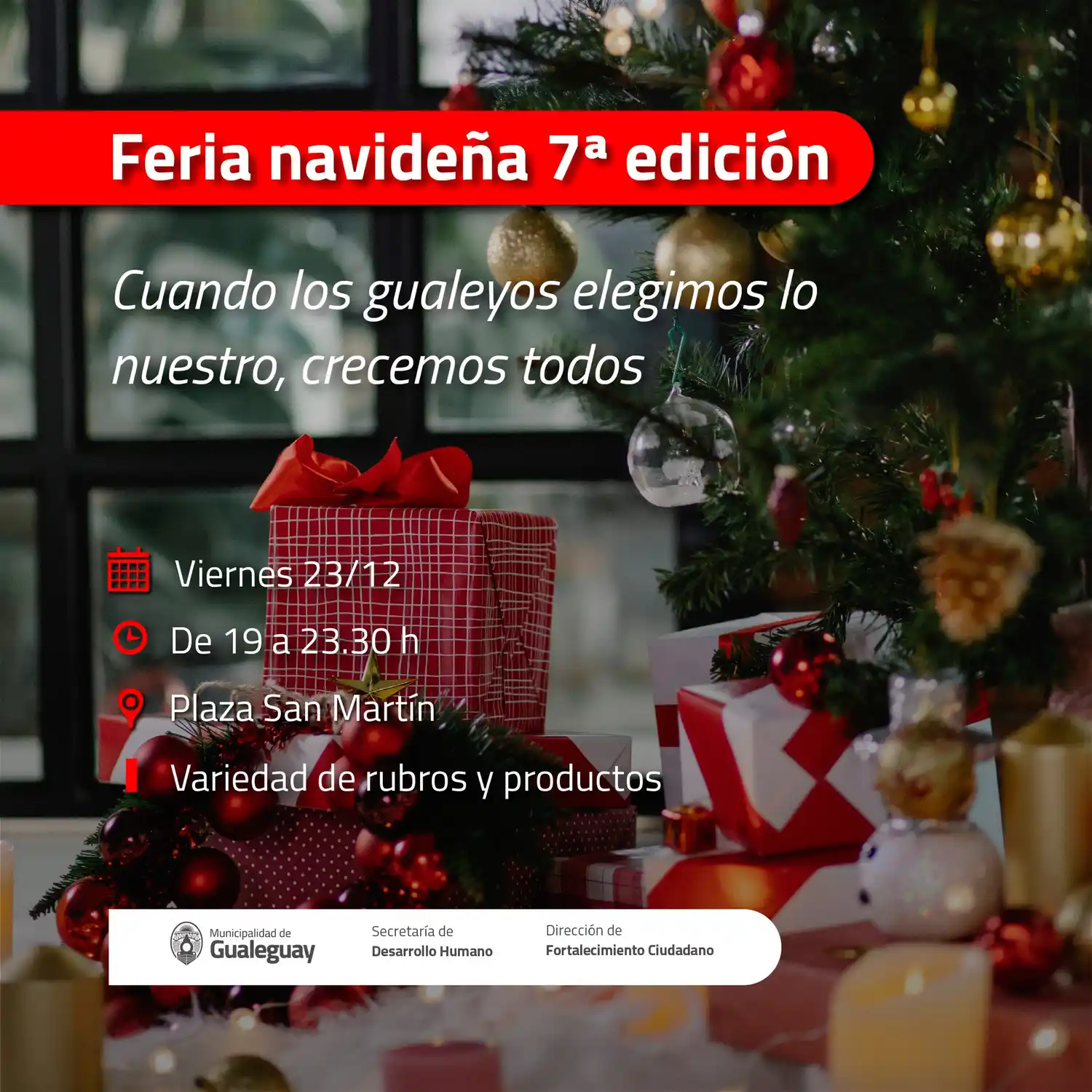 Hoy habrá Feria Navideña en Plaza San Martin