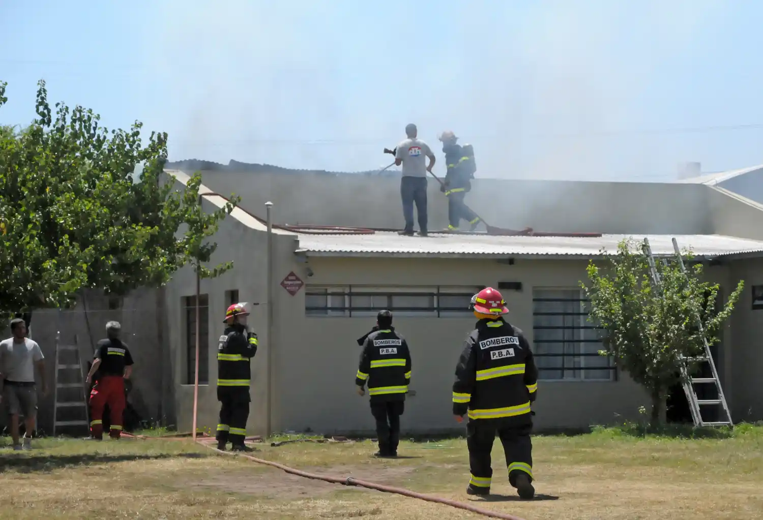 Incendio en un galpón ubicado en Italia al 1300
