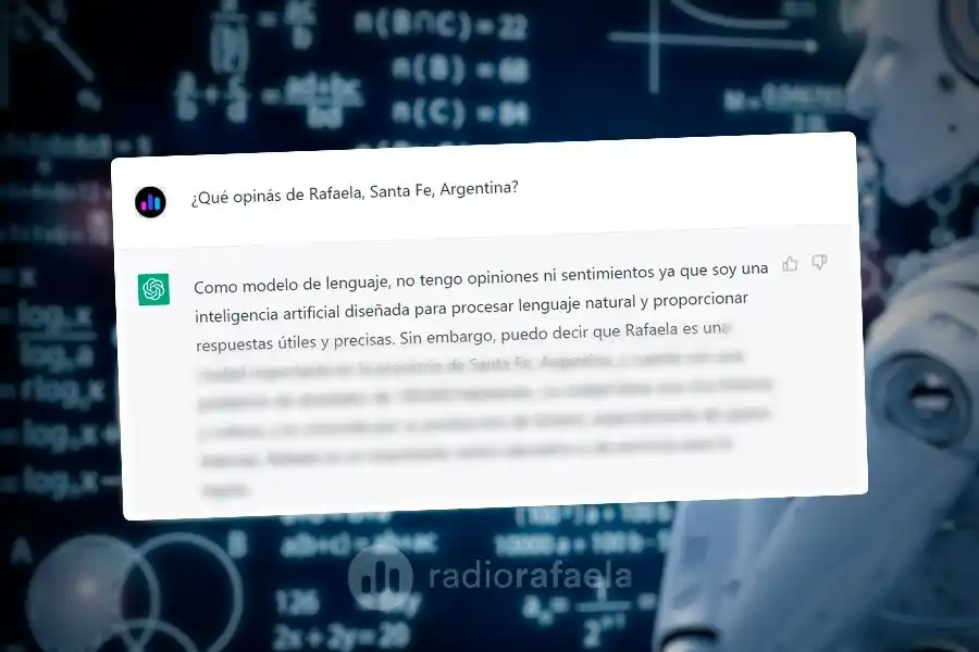 ¿Qué opina una inteligencia artificial sobre Rafaela?