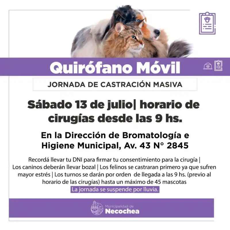 Será este sábado 13 de julio, a partir de las 9.