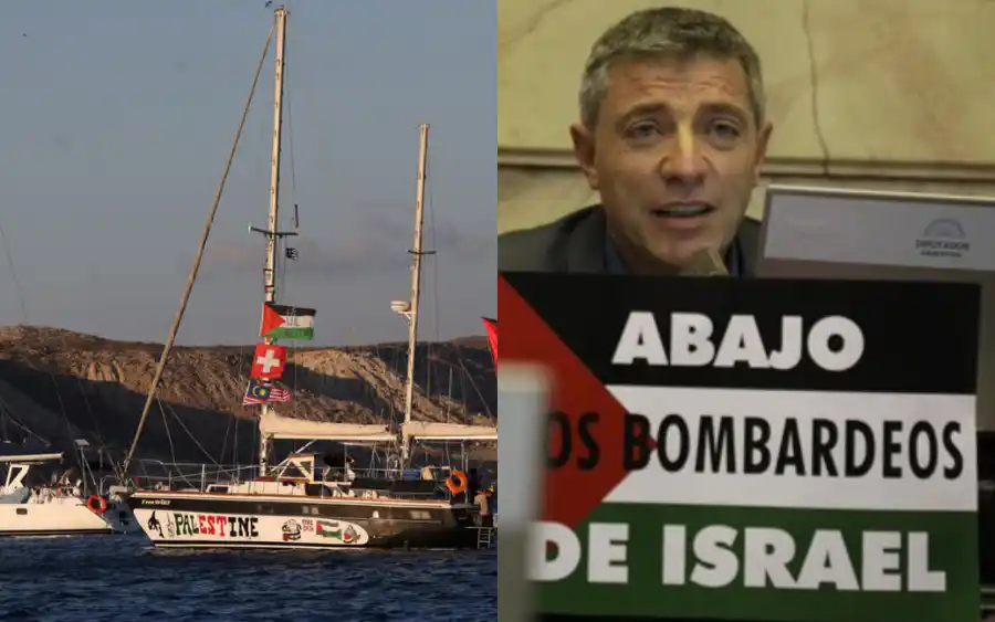 Giordano estuvo en una embarcación rumbo a Gaza