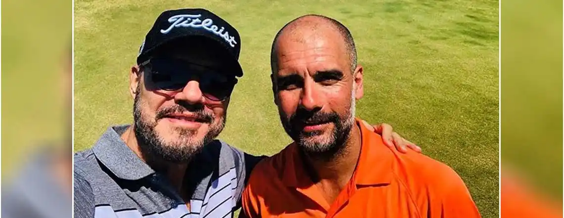 El día de golf de Marcelo Tinelli con Pep Guardiola