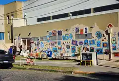 Con un encuentro de arte abierto al público, quedó inaugurado el mural del Polivalente