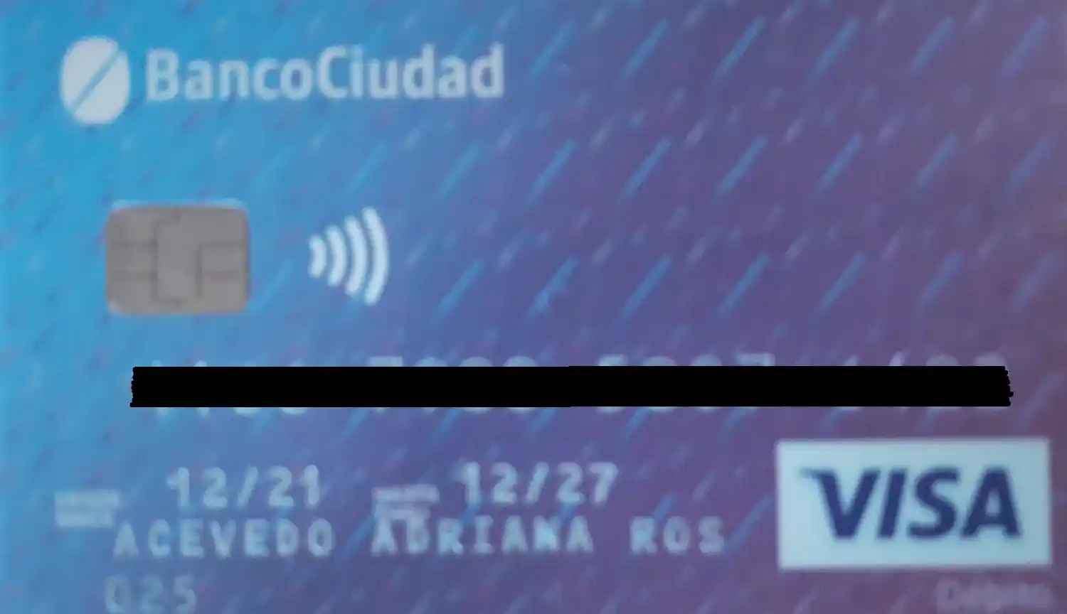 Encontraron la tarjeta de Adriana Acevedo