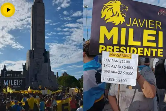 Javier Milei en Rosario: "Somos los únicos que podemos poner de pie al país"