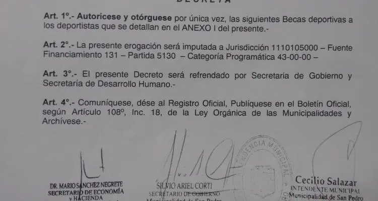 Cuánto recibirá cada deportista becado