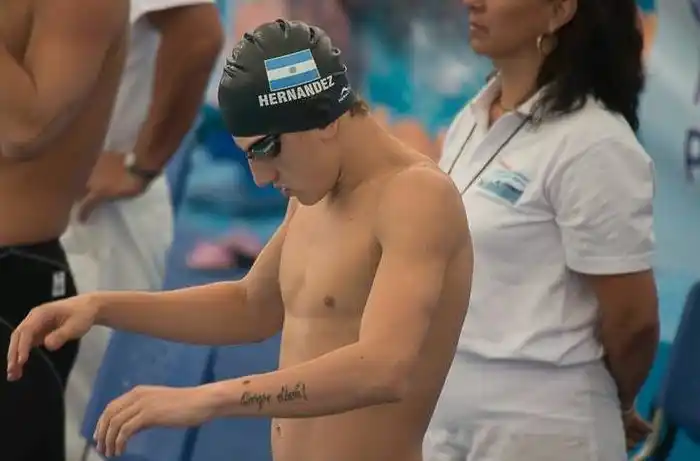 Nicolás Hernández consiguió el primer oro para la ciudad. 