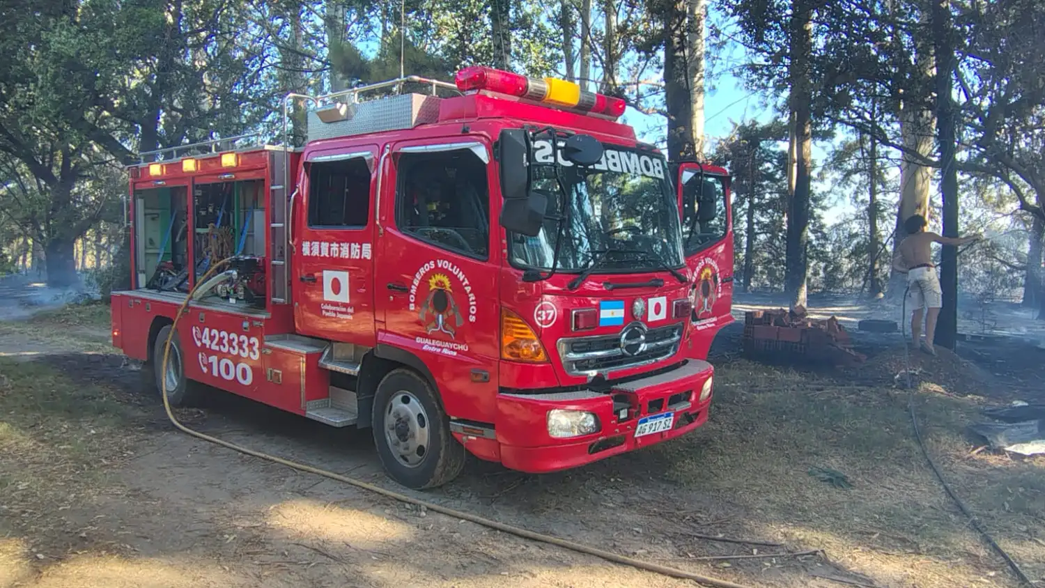 Jornada intensa: los Bomberos Voluntarios sofocaron tres incendios en el lapso de pocas horas