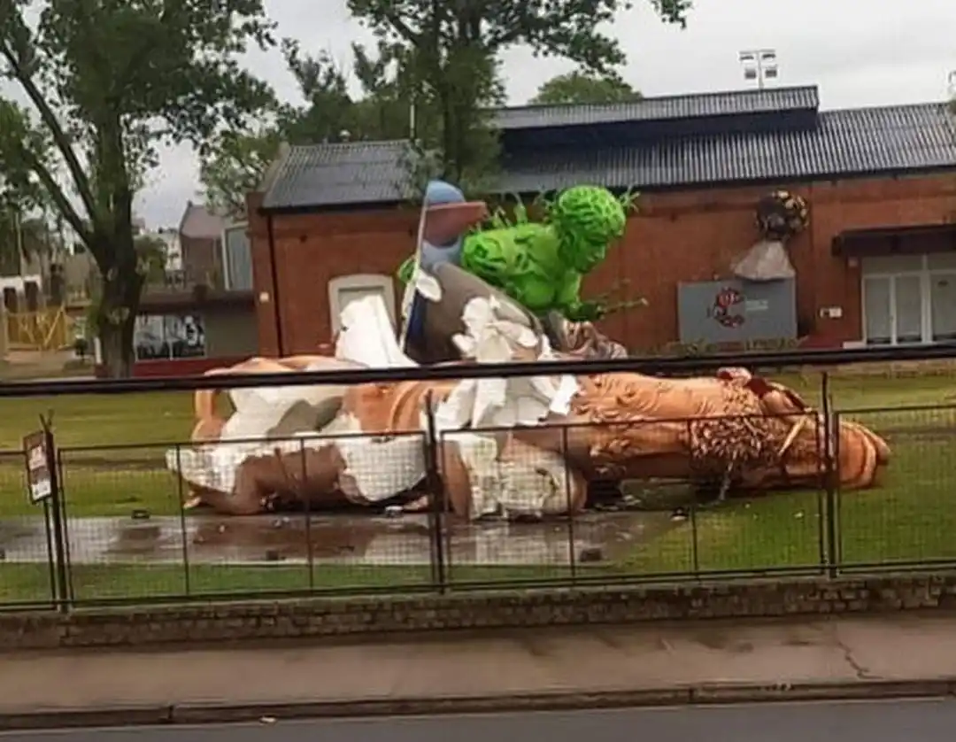 La tormenta causó destrozos en el Museo del Carnaval