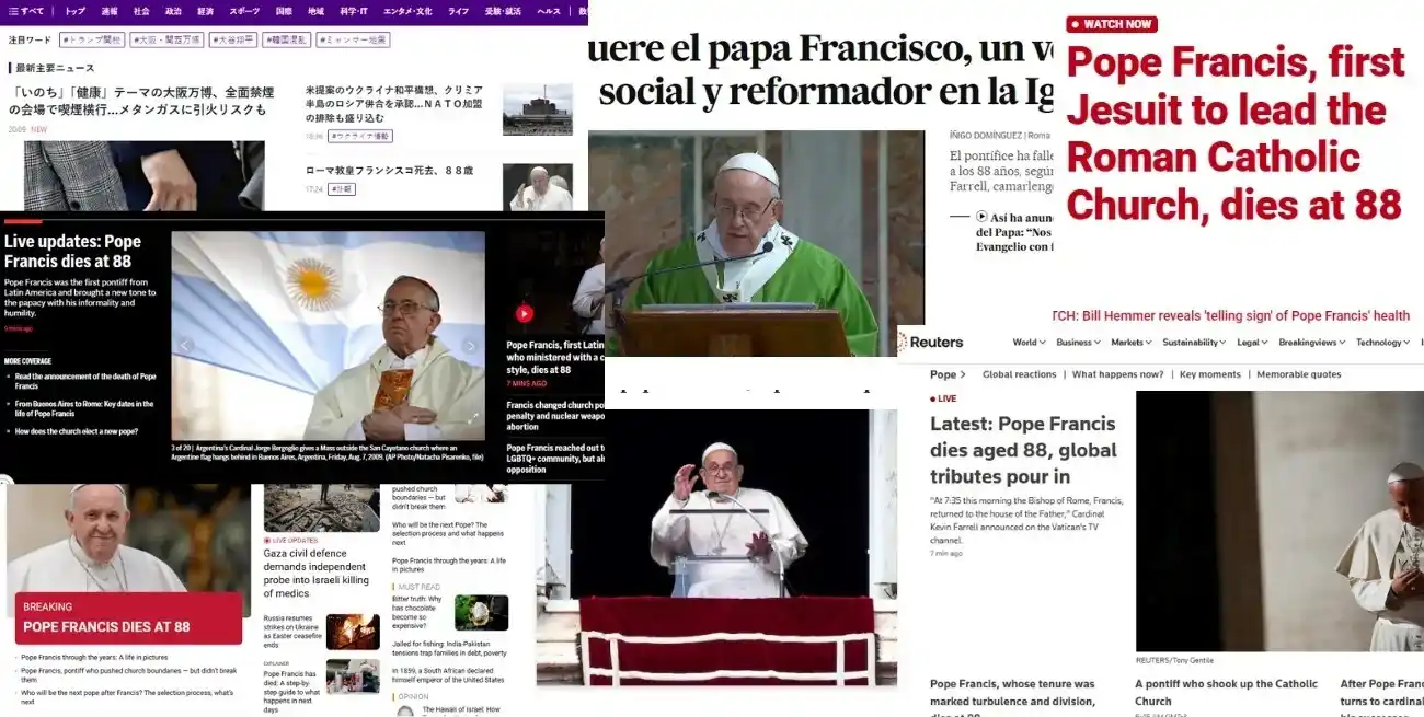 Algunas de las portadas este lunes alrededor del mundo.