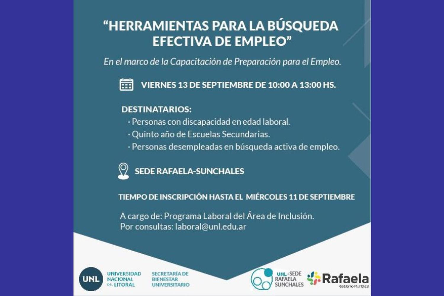 Jornada de capacitación para el trabajo