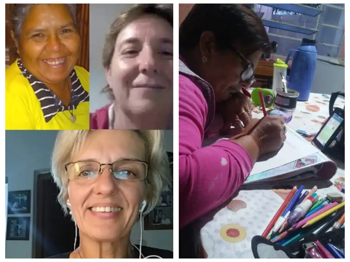 Los adultos también estudian en casa  