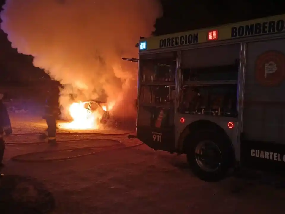 Personal de bomberos se acercó al lugar para controlar la situación.