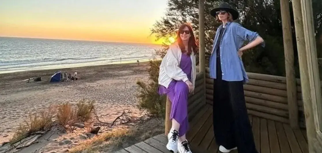 CFK en Monte Hermoso con Florencia Kirchner
