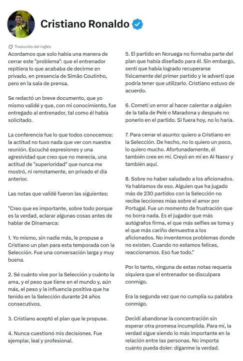 comunicado cr 7