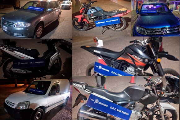 Cuatro motos y tres autos secuestrados en operativo de tránsito en pleno centro